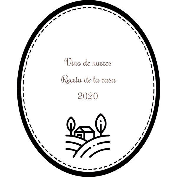 Etiqueta de vino de nueces
