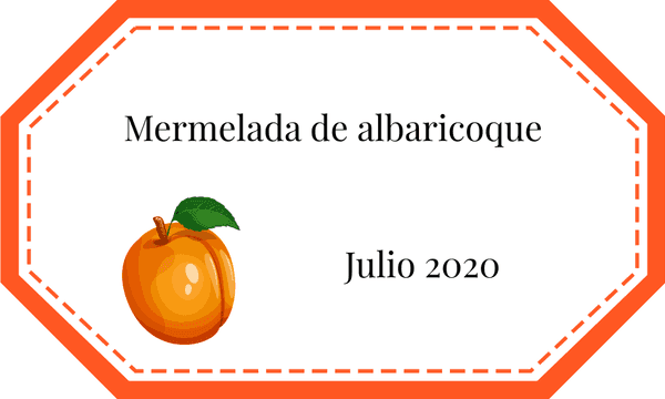 Etiqueta de mermelada de albaricoque