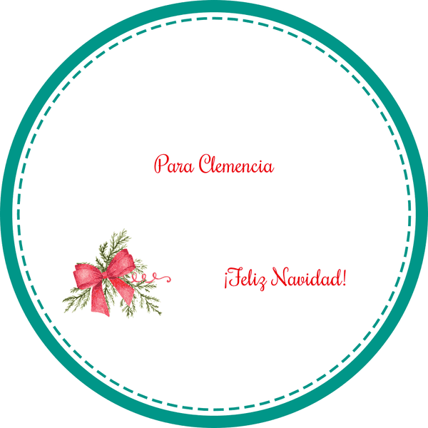Etiqueta de regalo de Navidad