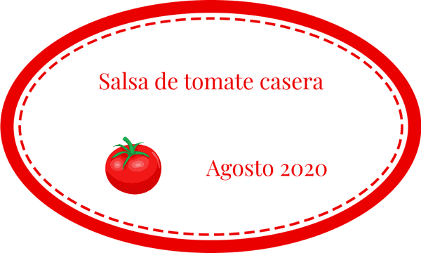 Etiqueta de salsa de tomate casera